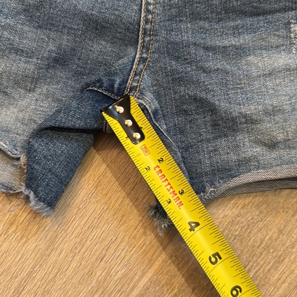 Pilcro by Anthropologie Slim Boyfriend High Rise Cutoff Jean Shorts - Picture 9 of 9